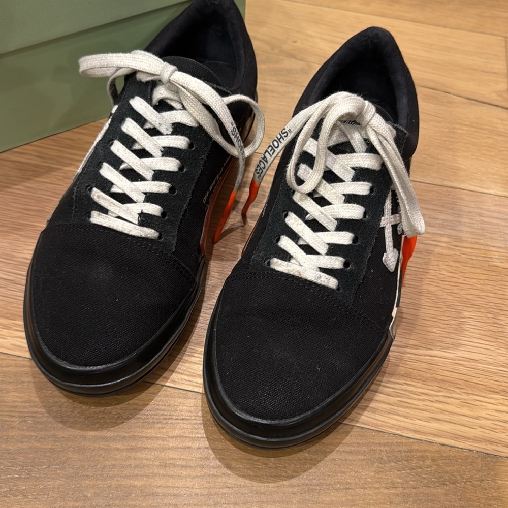 2019 Off-White Vulc Low Top 'Black' Sneakers Virgil Abloh 39 - Picture 3 of 10